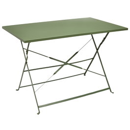 Home Deco Factory Mesa Plegable Palerme Acero Inoxidable Verde 110x70x71 cm