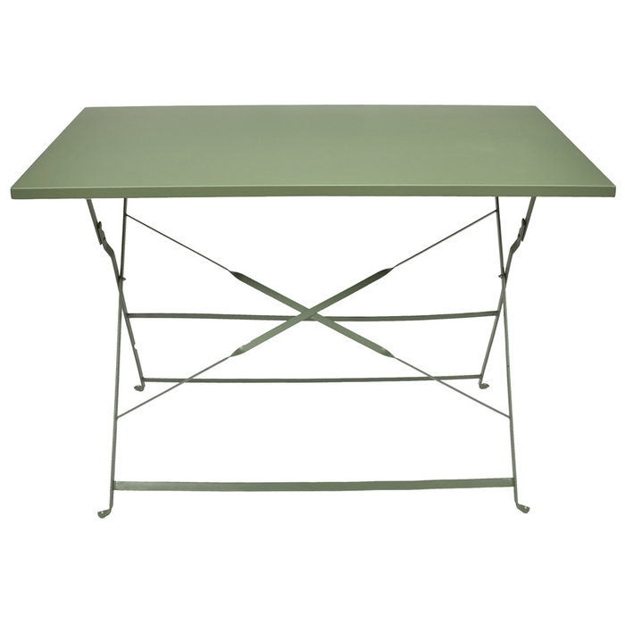 Home Deco Factory Mesa Plegable Palerme Acero Inoxidable Verde 110x70x71 cm