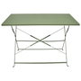 Home Deco Factory Mesa Plegable Palerme Acero Inoxidable Verde 110x70x71 cm