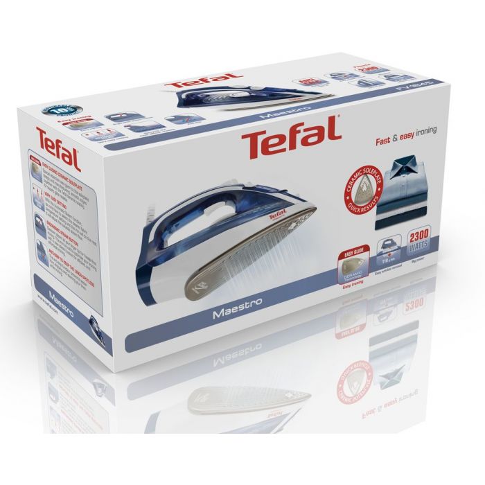 TEFAL Plancha de Vapor Maestro 2300W con Suela de Cerámica
