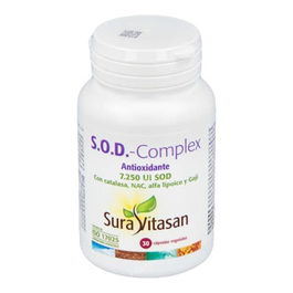 SURA VITASAN Sod Complex 30 Cap. | Protección Celular Antioxidante con Superóxido Dismutasa y Nutracéuticos de Alta Calidad
