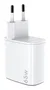 Celly UPTC1USB2USBC65 Cargador de Pared GaN 65W, 2 Puertos USB-C + 1 USB-A, Blanco, para Smartphone y Tableta