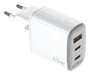 Celly UPTC1USB2USBC65 Cargador de Pared GaN 65W, 2 Puertos USB-C + 1 USB-A, Blanco, para Smartphone y Tableta