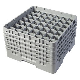 CAMBRO - 49S958-151 - Cesta de lavado 49 comp. 5 alturas - 6 cm Ø máx. - alt. máx. 25,8 cm - 50 x 50 x 30,8 cm - Gris claro