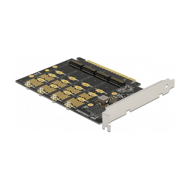 DeLOCK PCIe x16 a 4 x NVMe M.2 Interno Key M Tarjeta Adaptador - Bifurcación