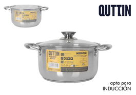 Inde Cacerola Acero Inoxidable 22 cm 5L New Neron con Tapa (6 Unidades)