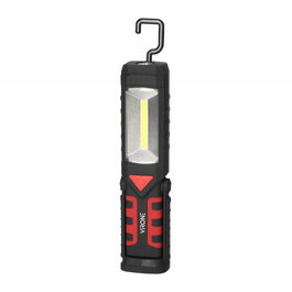 ORNO Linterna LED Recargable COB 3W + 1W con Gancho, 2800mAh y Función Powerbank