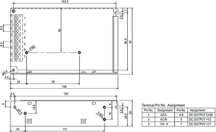 MEAN WELL RD-85A Fuente de alimentación de 88W