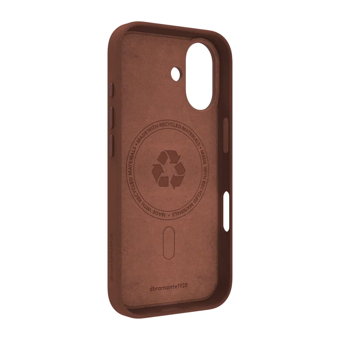 Dbramante1928 Roskilde MS Funda de Cuero Bronceado Compatible con MagSafe para iPhone 17 - Resistente a Rayones
