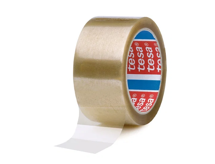 Tesa Cinta Adhesiva Precinto Transparente 66 m x 50 mm (28 micras) para Embalaje y Sellado de Cajas