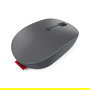 Lenovo Go Ratón Inalámbrico Ambidiestro Multi Dispositivo, RF Wireless + Bluetooth 5.0, 2400 DPI, Puerto USB-C, Recargable, Gris