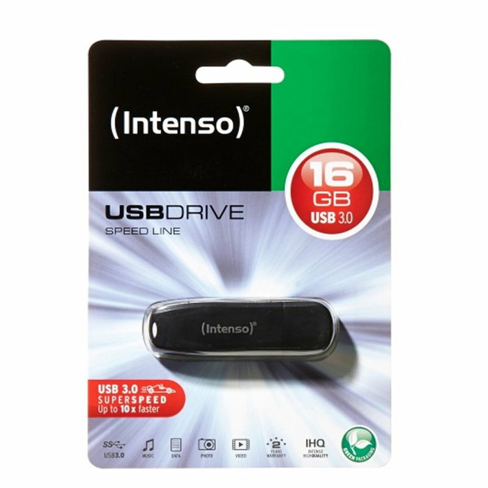 Intenso Speed Line 16GB USB 3.2 Gen 1x1 Negro Intenso Speed Line 16GB USB 3.2 Gen 1x1 Negro