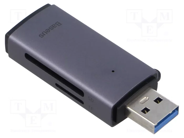 BASEUS Lector de tarjetas de memoria USB 3.0 Gris