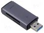 BASEUS Lector de tarjetas de memoria USB 3.0 Gris