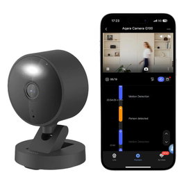 Aqara G100 Camera Select Cámara de Seguridad IP WiFi 6 para Interior y Exterior, Montaje en Techo/Pared, Visión Nocturna, Negro