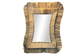 DKD Home Decor Espejo de Yute Natural 62x4x70 cm