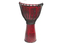 Tanga Djembe 9.5?, Tonos Rojos, Construido En Pvc PVC 28 x 28.6 x 49.5 Cm