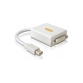 DeLOCK Adaptador mini DisplayPort macho a DVI hembra blanco