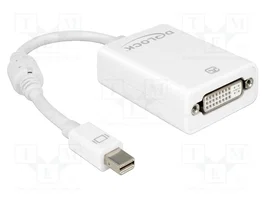 DeLOCK Adaptador mini DisplayPort macho a DVI hembra blanco
