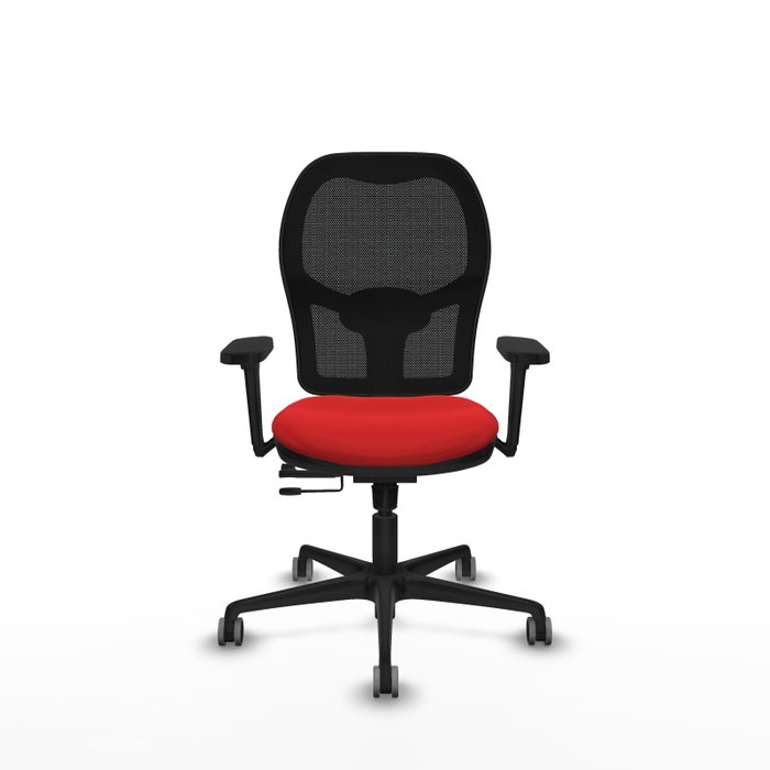 PIQUERAS Y CRESPO Silla de oficina Jorquera con mecanismo Sincro/Traslack Rojo/Negro PIQUERAS Y CRESPO Silla de oficina Jorquera con mecanismo Sincro/Traslack Rojo/Negro