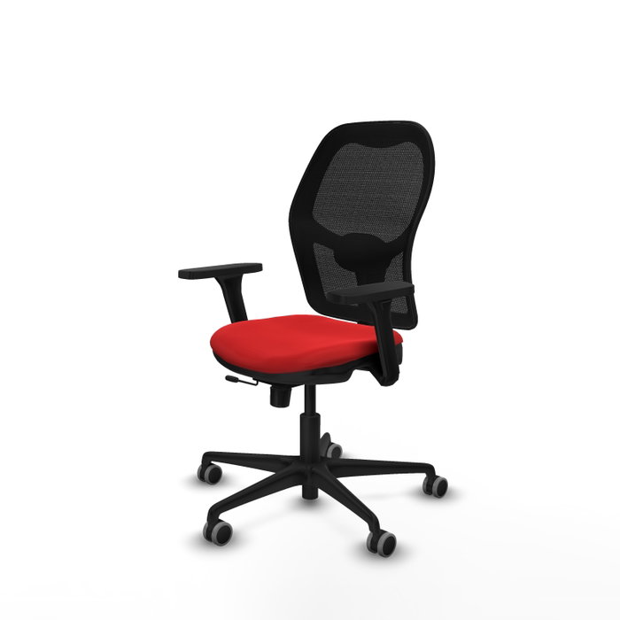 PIQUERAS Y CRESPO Silla de oficina Jorquera con mecanismo Sincro/Traslack Rojo/Negro PIQUERAS Y CRESPO Silla de oficina Jorquera con mecanismo Sincro/Traslack Rojo/Negro