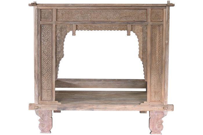 DKD Home Decor Indo 1c25 Cama Con Dosel Natural Teca 160 x 206 x 225 cm DKD Home Decor Indo 1c25 Cama Con Dosel Natural Teca 160 x 206 x 225 cm