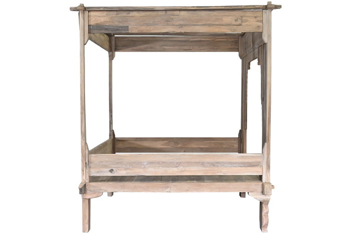 DKD Home Decor Indo 1c25 Cama Con Dosel Natural Teca 160 x 206 x 225 cm DKD Home Decor Indo 1c25 Cama Con Dosel Natural Teca 160 x 206 x 225 cm