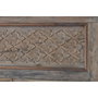 DKD Home Decor Cama con Dosel de Teca Tallada Decapé Natural