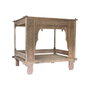 DKD Home Decor Cama con Dosel de Teca Tallada Decapé Natural