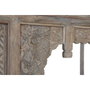 DKD Home Decor Cama con Dosel de Teca Tallada Decapé Natural