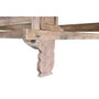 DKD Home Decor Cama con Dosel de Teca Tallada Decapé Natural