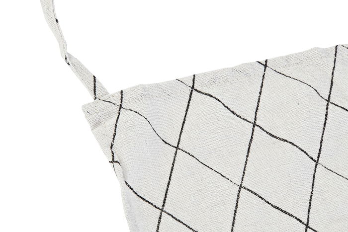 DKD Home Decor Delantal Japan stripes Gris Blanco Algodón Poliéster 70 x 80 x 0.5 cm (12 Unidades)