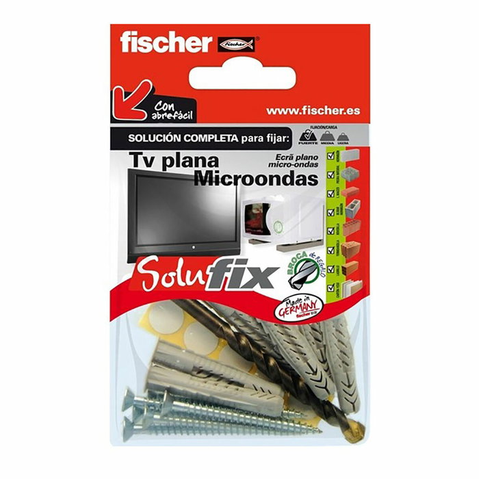 Fischer Kit de fijación Solufix para TV plana y microondas 502690 Fischer Kit de fijación Solufix para TV plana y microondas 502690