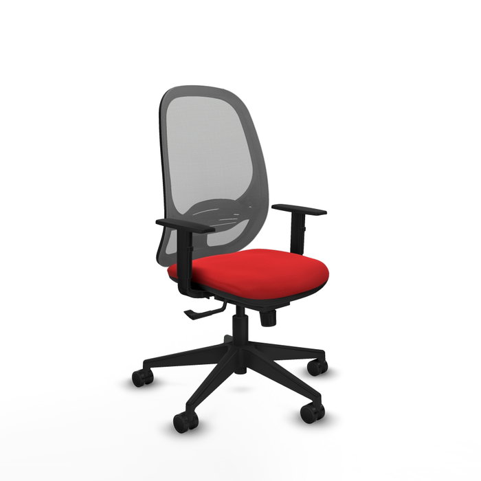 PIQUERAS Y CRESPO Silla de oficina Cilanco Rojo y Gris con mecanismo Sincro PIQUERAS Y CRESPO Silla de oficina Cilanco Rojo y Gris con mecanismo Sincro