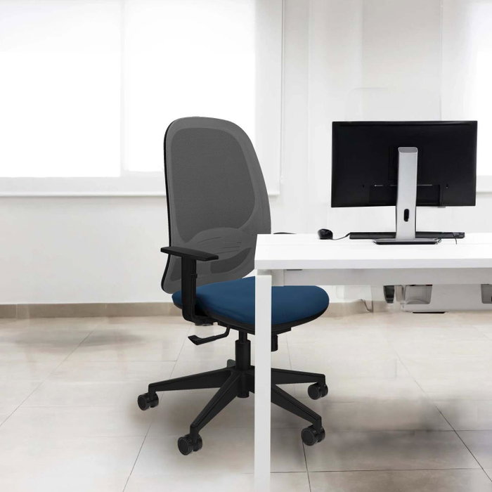 PIQUERAS Y CRESPO Silla de oficina Cilanco Rojo y Gris con mecanismo Sincro PIQUERAS Y CRESPO Silla de oficina Cilanco Rojo y Gris con mecanismo Sincro