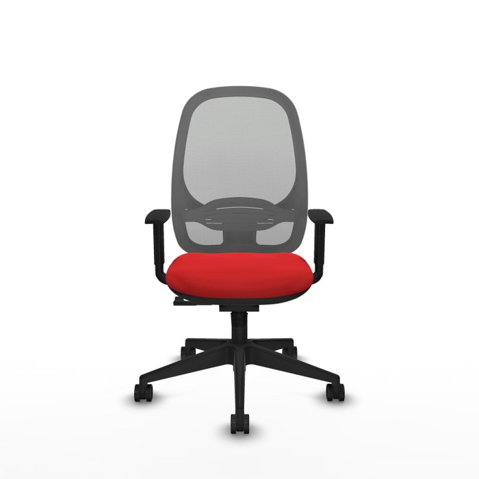 PIQUERAS Y CRESPO Silla de oficina Cilanco Rojo y Gris con mecanismo Sincro PIQUERAS Y CRESPO Silla de oficina Cilanco Rojo y Gris con mecanismo Sincro