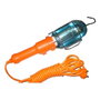 Edm Lámpara portátil naranja con interruptor, gancho metálico y cable de 5m
