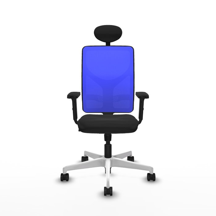 PIQUERAS Y CRESPO Silla de oficina Motilla con mecanismo Sincro, Azul y Negro