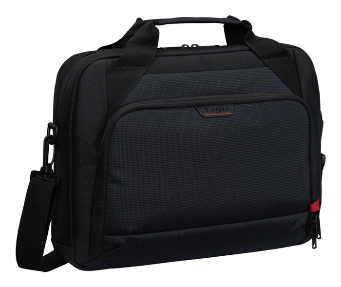 Targus EcoSmart 14 Pulgadas (35.6 cm) Maletín Negro y Rojo para Portátil 13-14", Acolchado, Resistente al Agua, con Material Reciclado