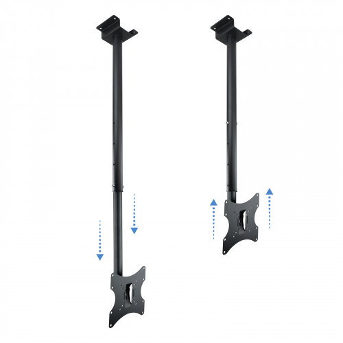 TooQ SOPORTE DE TECHO GIRATORIO, INCLINABLE Y EXTENSIBLE PARA TV/MONITOR PLASMA, TFT Y LCD DE 10-23, NEGRO