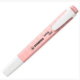 Stabilo Marcador Swing Cool Naturecolors Punta Biselada 2 en 1 Anti-Secado, Color Colorete (128), Caja de 10 Unidades