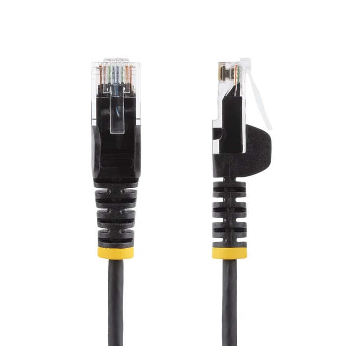 StarTech Cable Ethernet Cat6 Slim UTP 7m Negro - N6PAT7MBKS - Conectores sin Gancho RJ45, PoE++ 100W, Cubierta LSZH, 28AWG