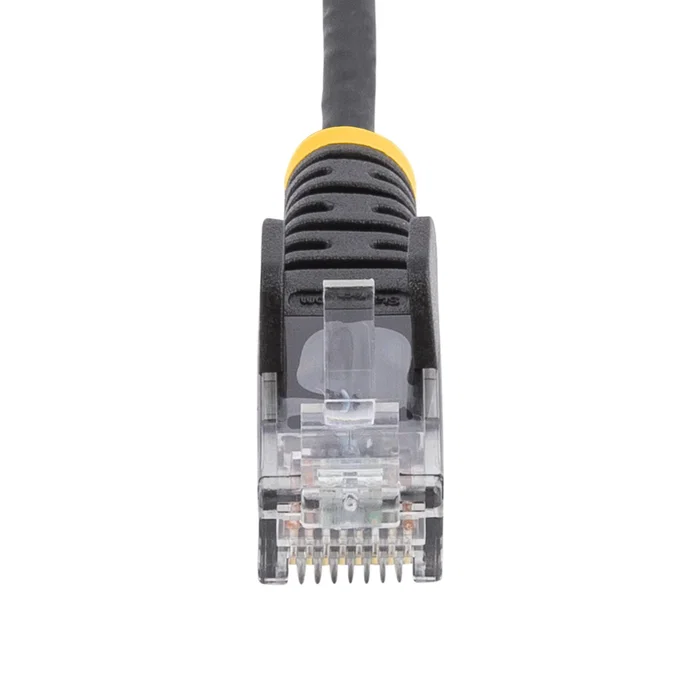 StarTech Cable Ethernet Cat6 Slim UTP 7m Negro - N6PAT7MBKS - Conectores sin Gancho RJ45, PoE++ 100W, Cubierta LSZH, 28AWG