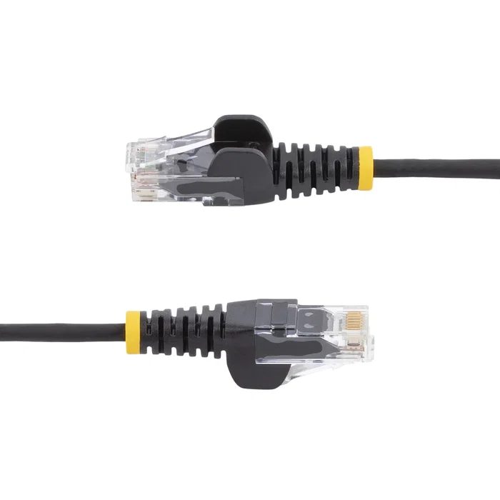 StarTech Cable Ethernet Cat6 Slim UTP 7m Negro - N6PAT7MBKS - Conectores sin Gancho RJ45, PoE++ 100W, Cubierta LSZH, 28AWG