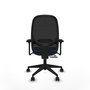 PIQUERAS Y CRESPO Silla de oficina Cilanco Azul con Brazos 3D