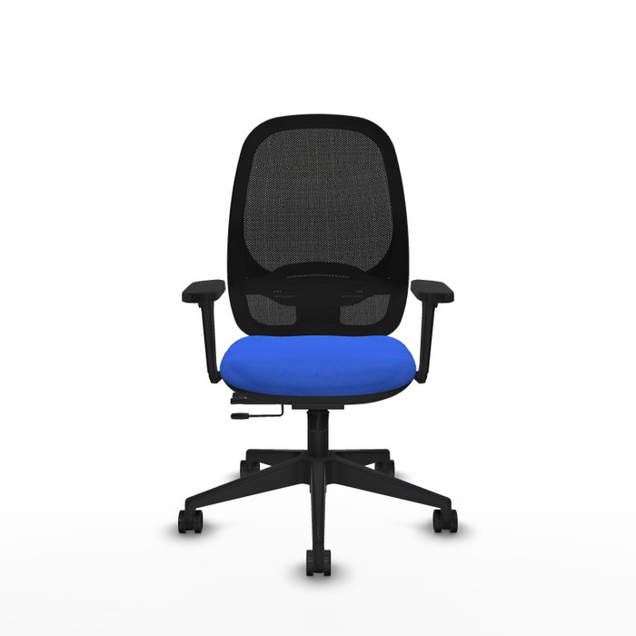 PIQUERAS Y CRESPO Silla de oficina Cilanco Azul con Brazos 3D