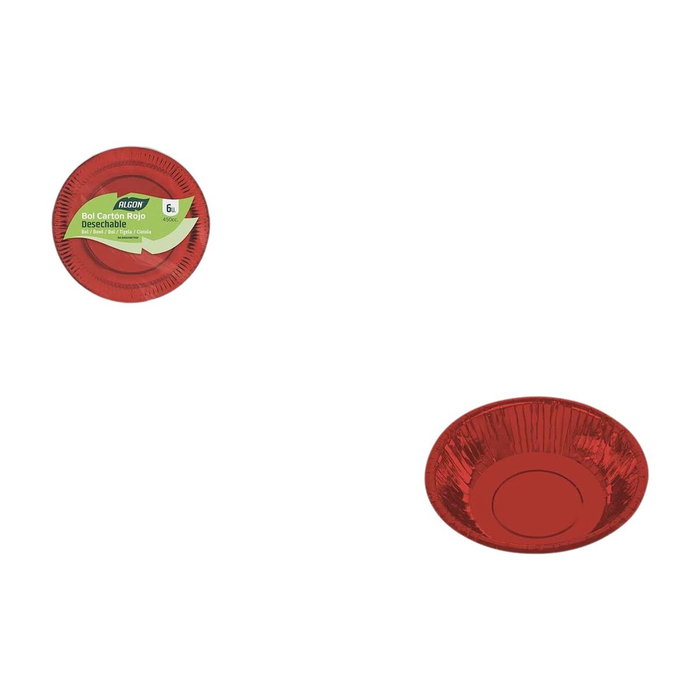 Set de Platos Algon Rojo 450 ml 6 Piezas (18 Unidades)