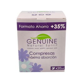 GENUINE Compresa De Dia 20Ud Maxi Absorcion Tecnologia Antibacteriana