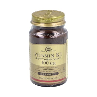 SOLGAR Vitamina K1 Natural 100mcg 100 comp. SOLGAR Vitamina K1 Natural 100mcg 100 comp.