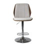 DKD Home Decor Taburete Ajustable de Poliéster Beige y Nogal